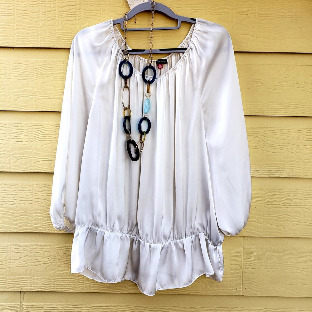 Vince Camuto Peplum Peasant Blouse